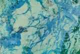 Polished Blue River Chrysocolla Slice - Arizona #167560-1